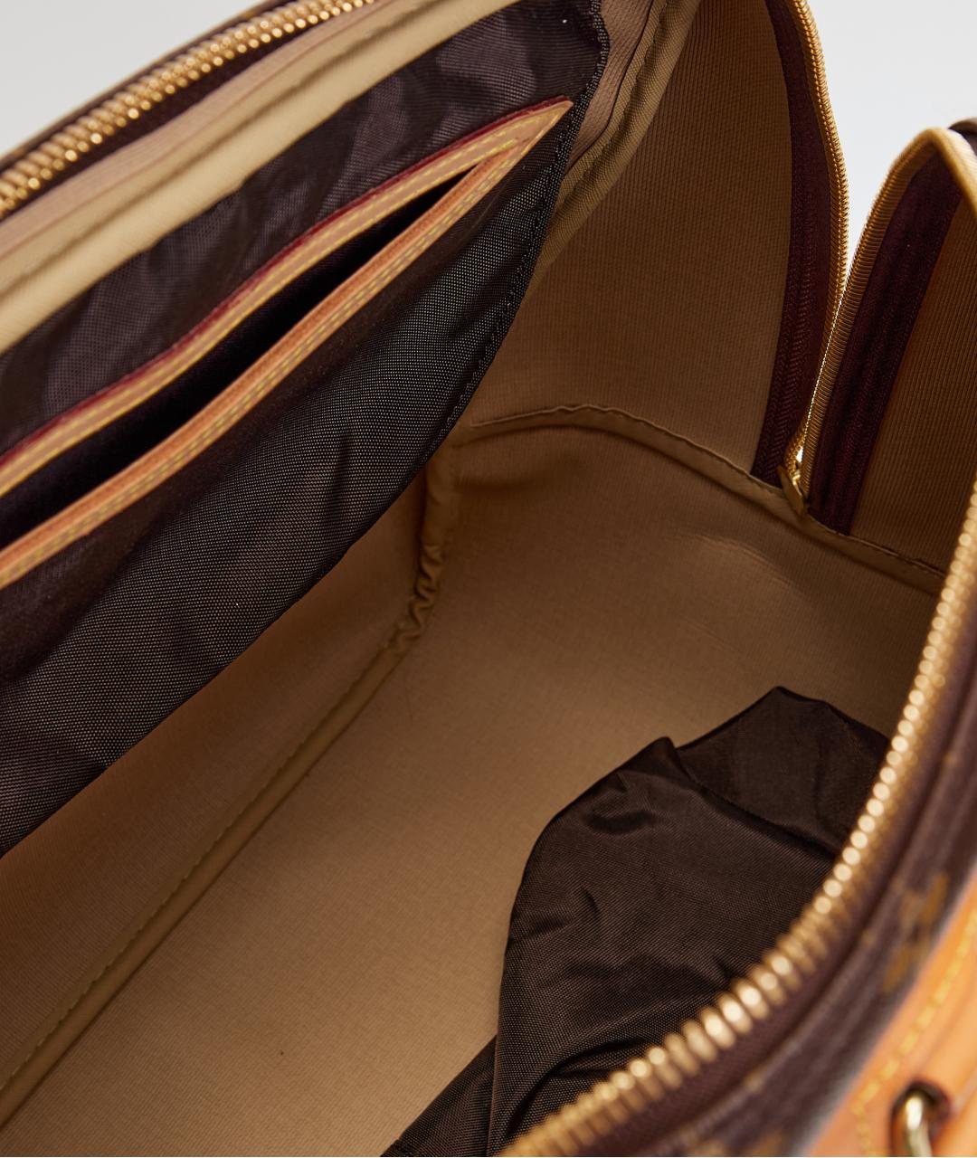 LOUIS VUITTON Коричневая кожаная дорожная/спортивная сумка, фото 5