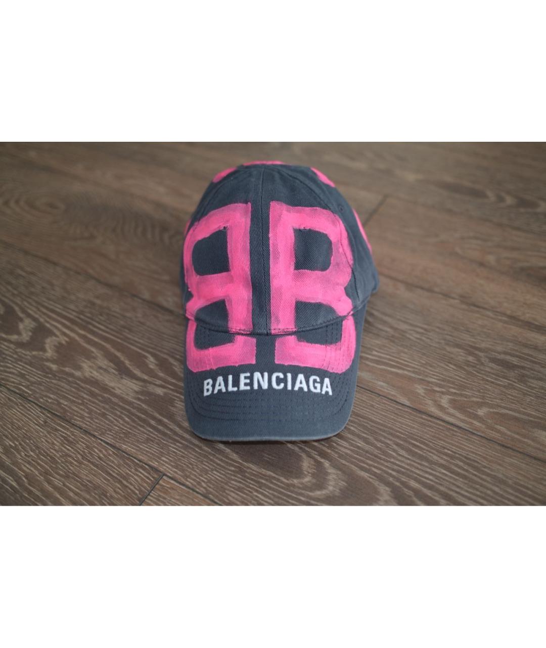 BALENCIAGA Темно-синяя хлопковая кепка, фото 8