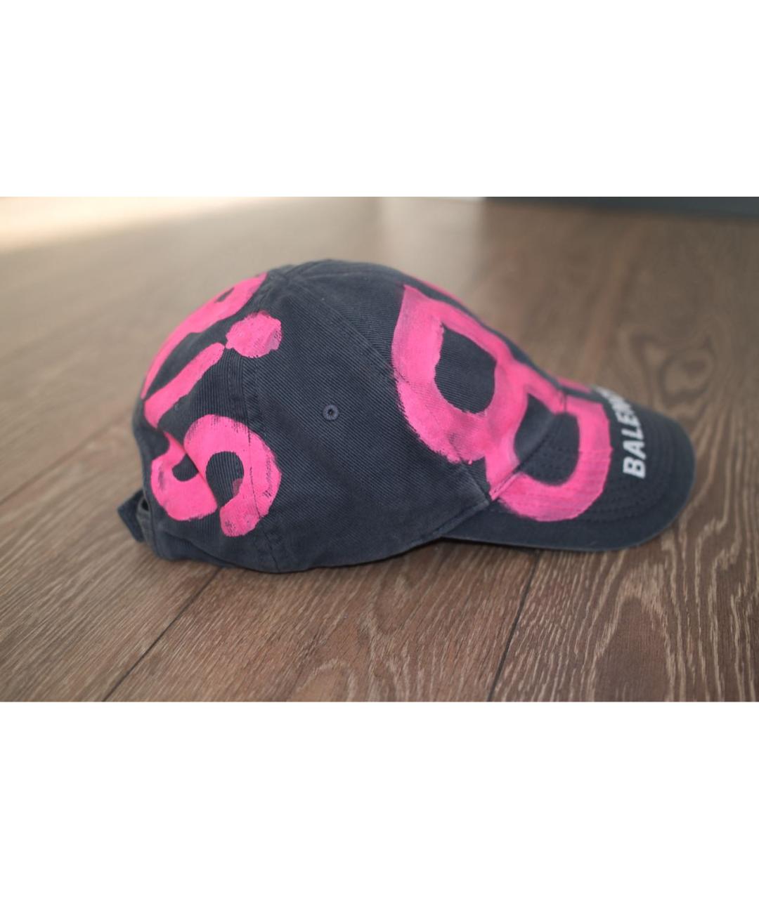 BALENCIAGA Темно-синяя хлопковая кепка, фото 2