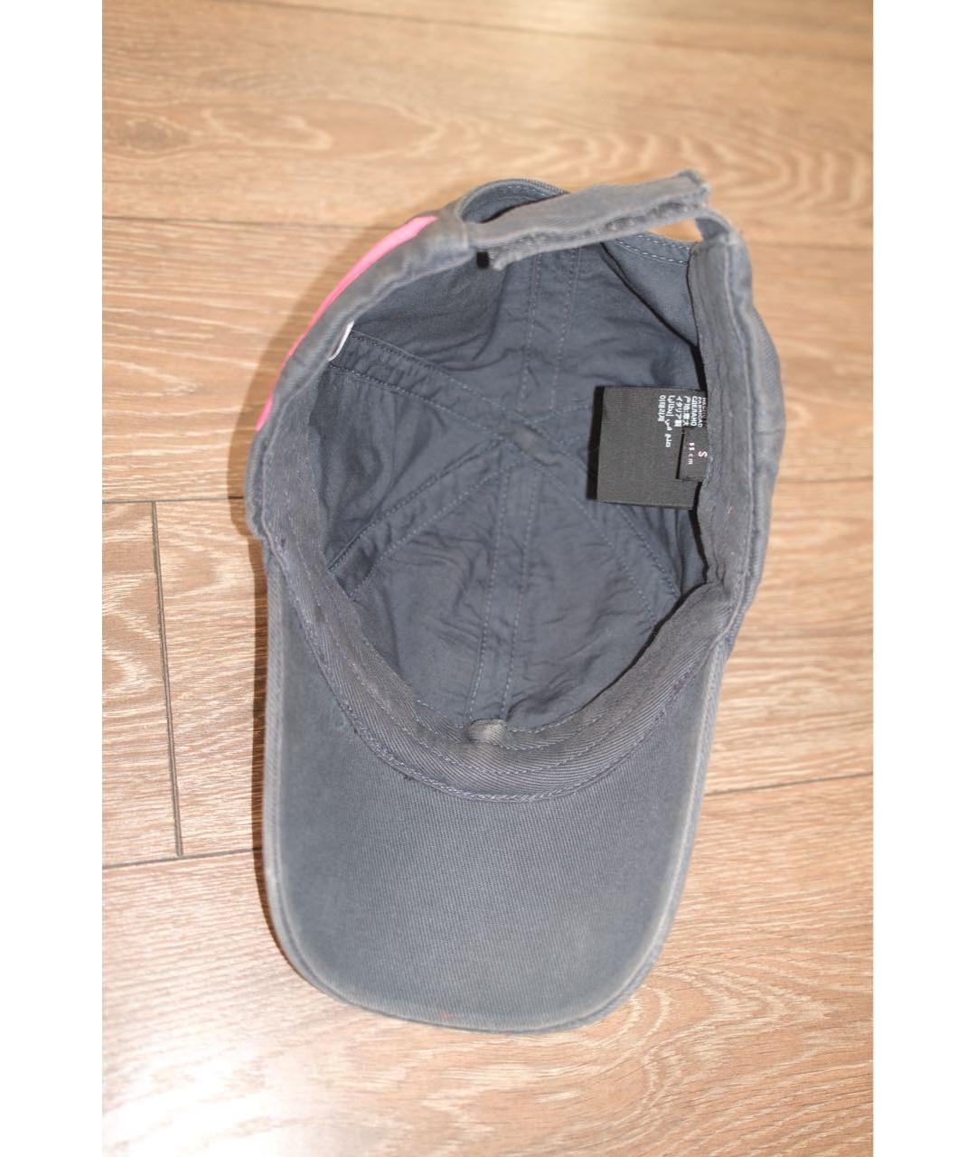 BALENCIAGA Темно-синяя хлопковая кепка, фото 7