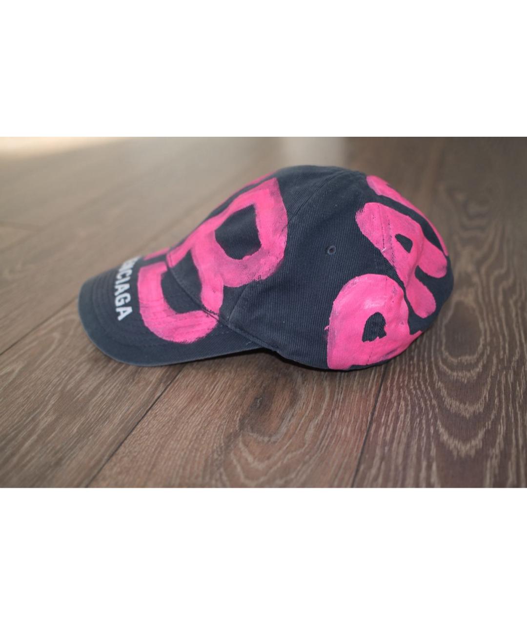 BALENCIAGA Темно-синяя хлопковая кепка, фото 3