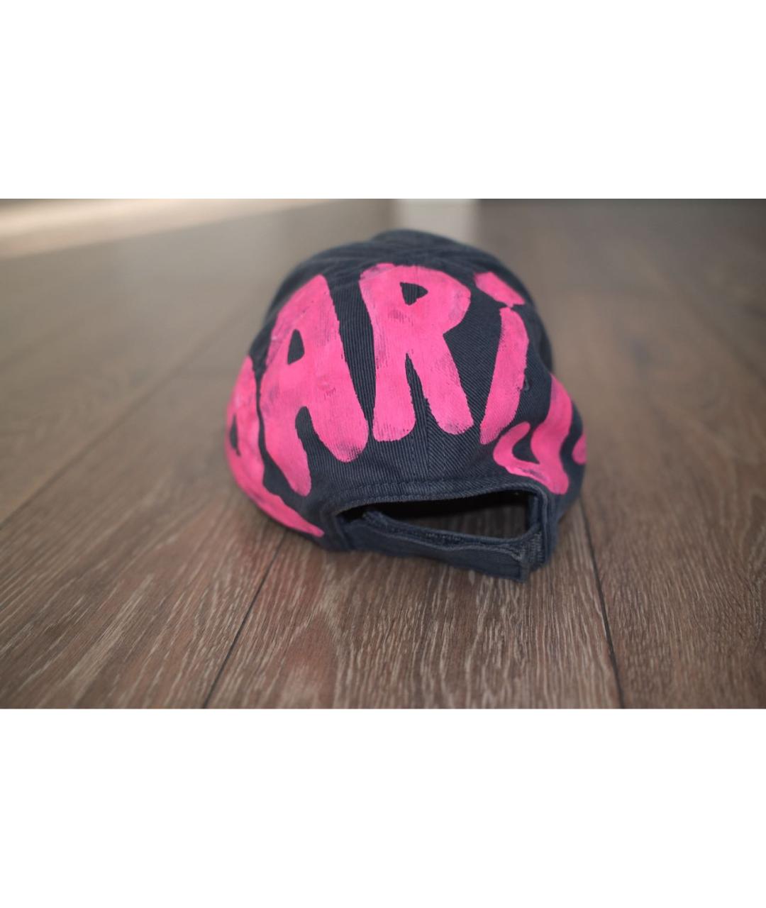 BALENCIAGA Темно-синяя хлопковая кепка, фото 4