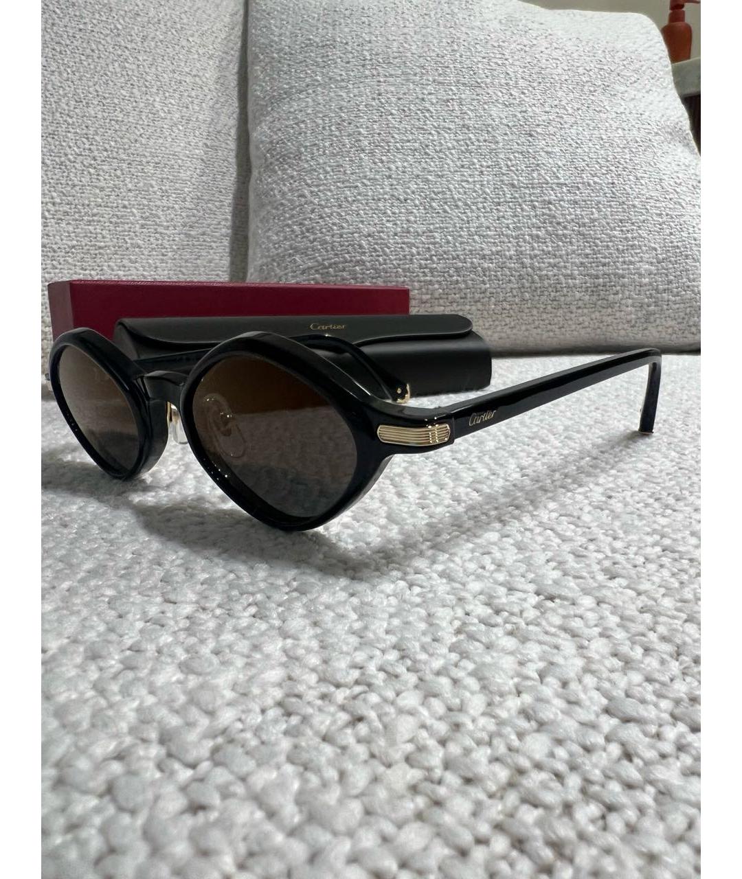 CARTIER Черные пластиковые солнцезащитные очки, фото 2