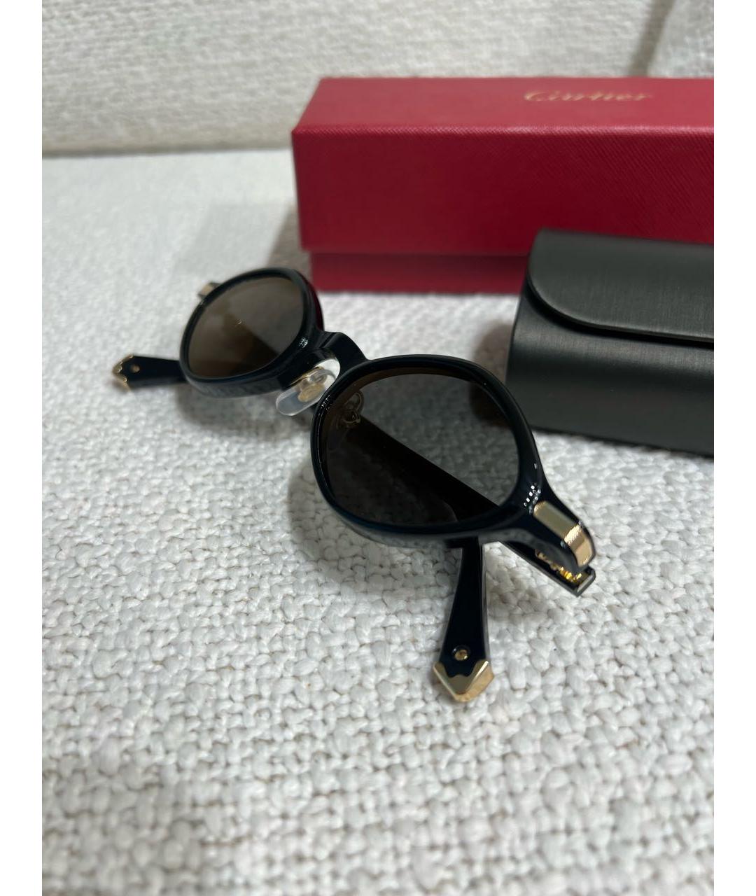 CARTIER Черные пластиковые солнцезащитные очки, фото 4