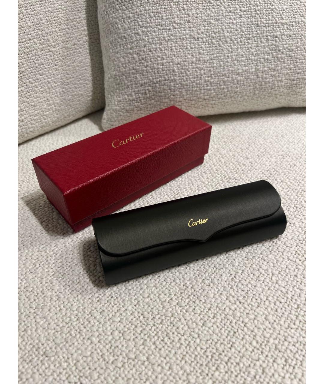 CARTIER Черные пластиковые солнцезащитные очки, фото 3