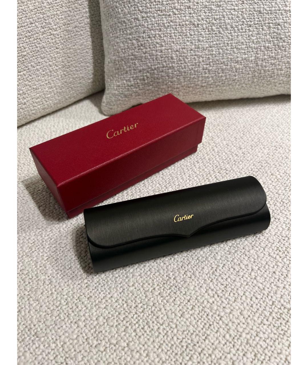 CARTIER Черные пластиковые солнцезащитные очки, фото 7