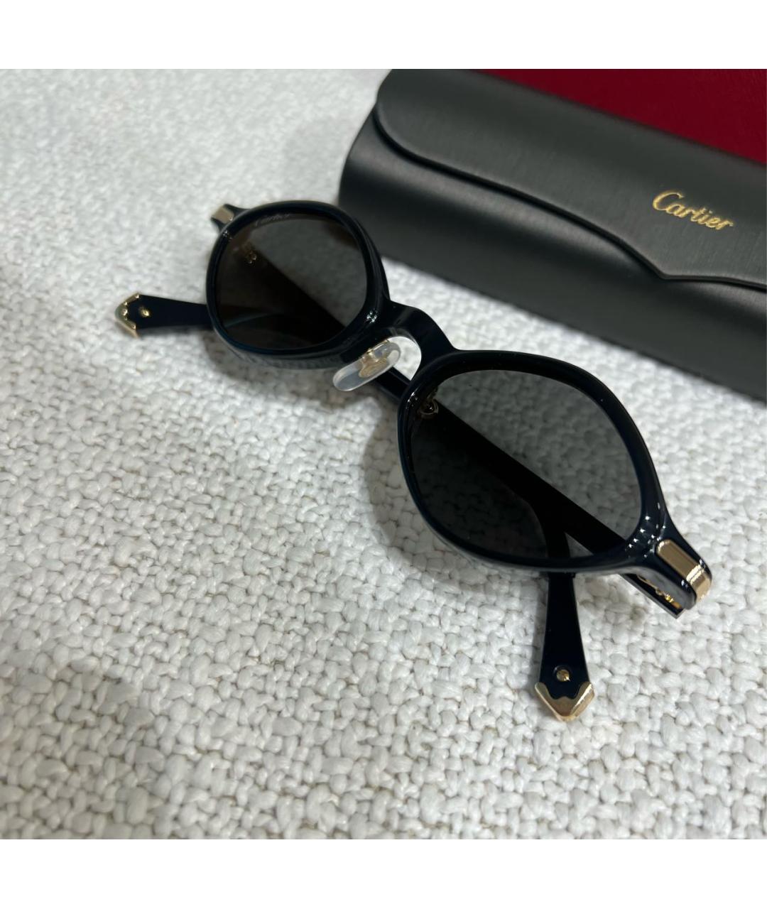 CARTIER Черные пластиковые солнцезащитные очки, фото 8