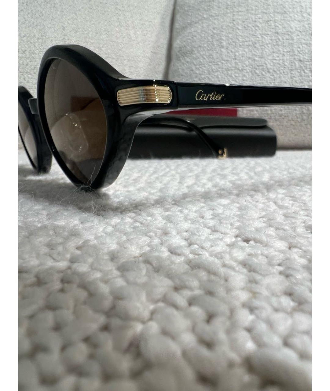 CARTIER Черные пластиковые солнцезащитные очки, фото 5