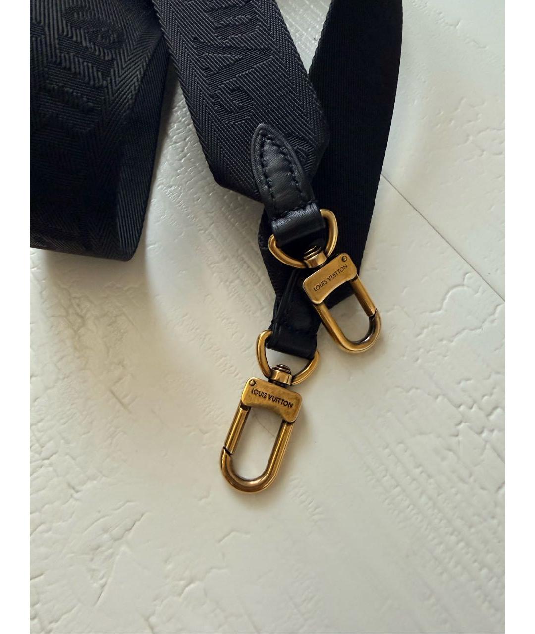 LOUIS VUITTON Черная кожаная сумка через плечо, фото 6