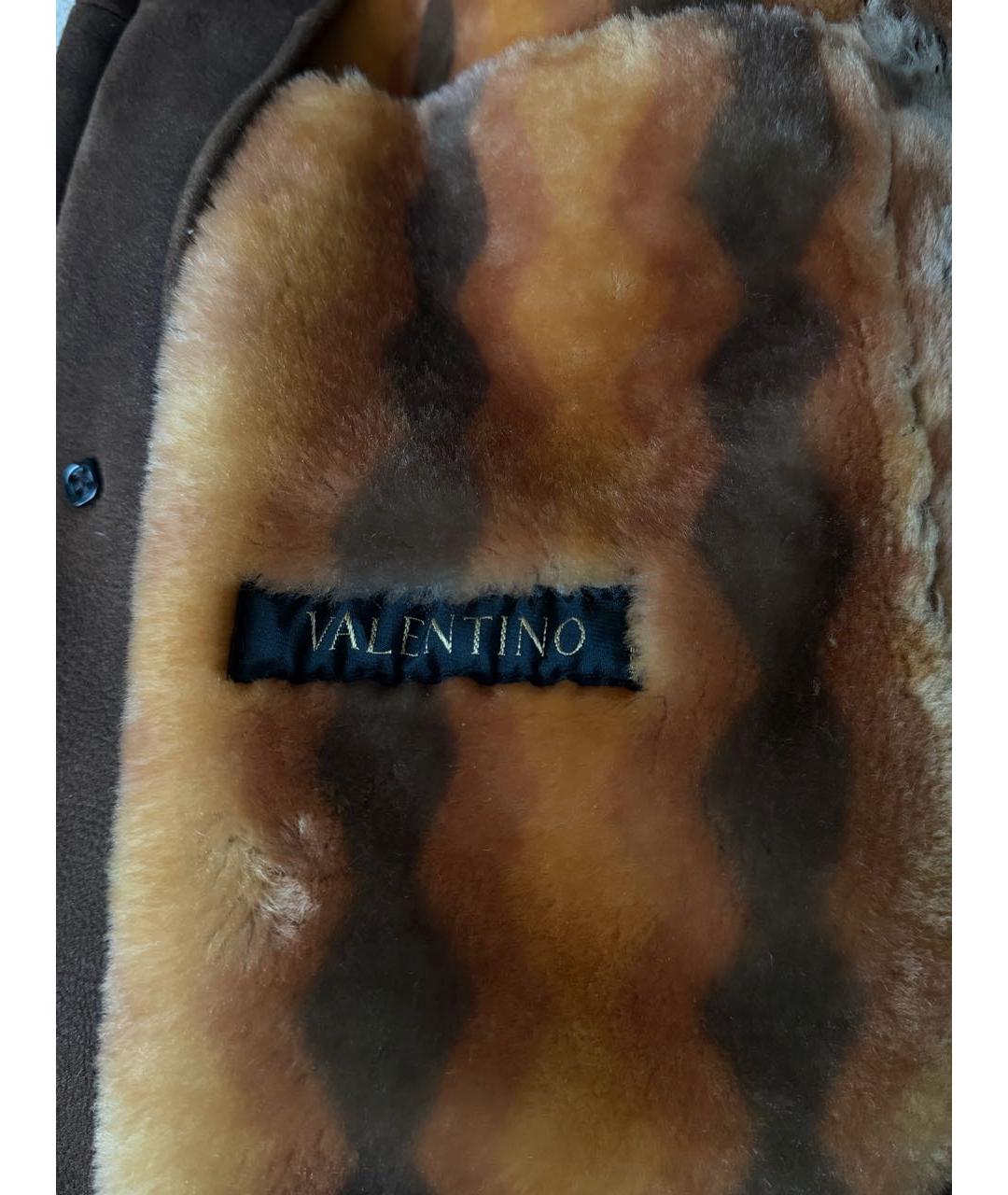 VALENTINO Коричневая кожаная дубленка/шуба, фото 3