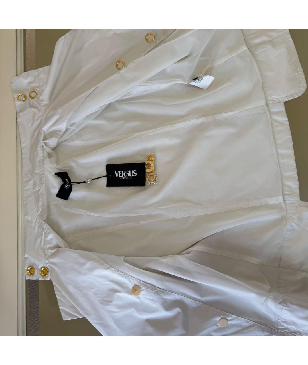 VERSUS VERSACE Бежевый полиамидовый тренч/плащ, фото 5