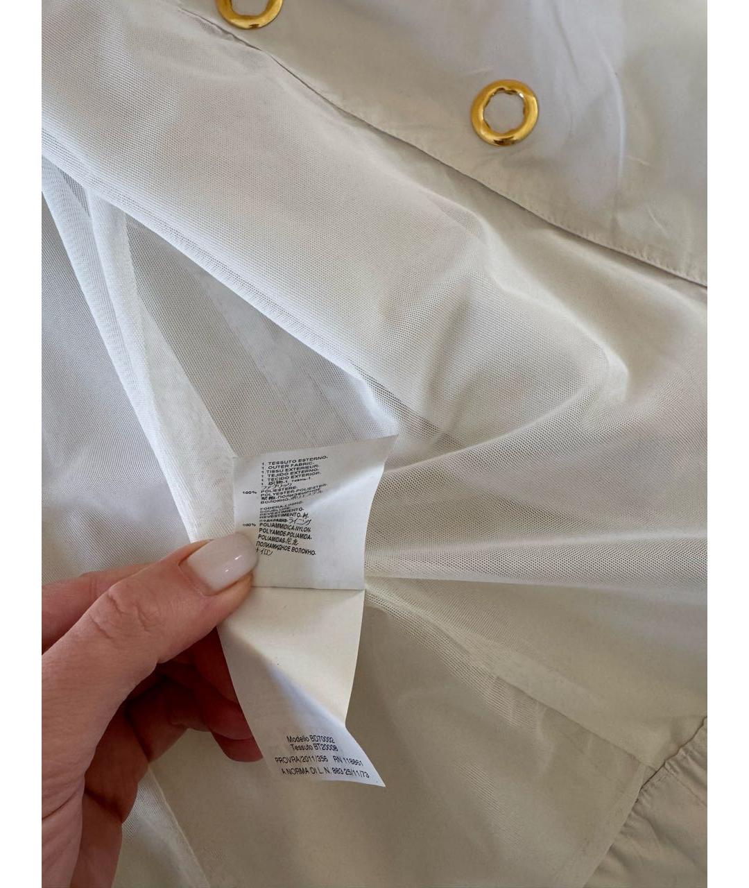 VERSUS VERSACE Бежевый полиамидовый тренч/плащ, фото 8