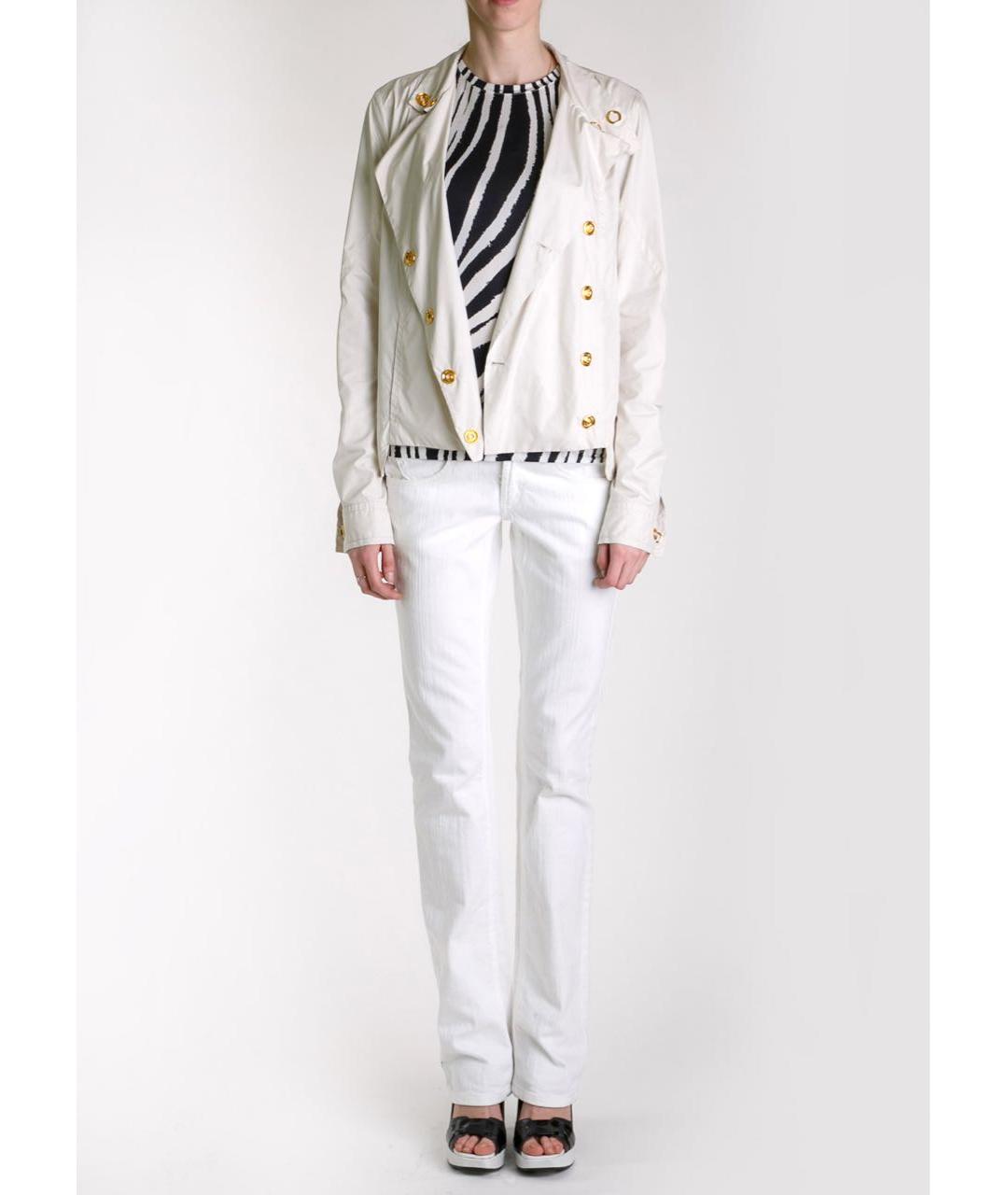 VERSUS VERSACE Бежевый полиамидовый тренч/плащ, фото 4