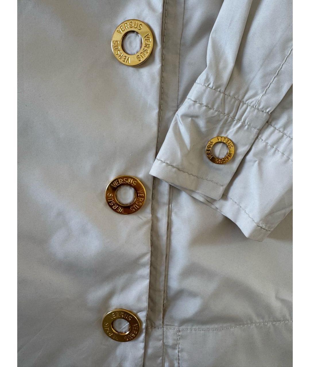 VERSUS VERSACE Бежевый полиамидовый тренч/плащ, фото 7