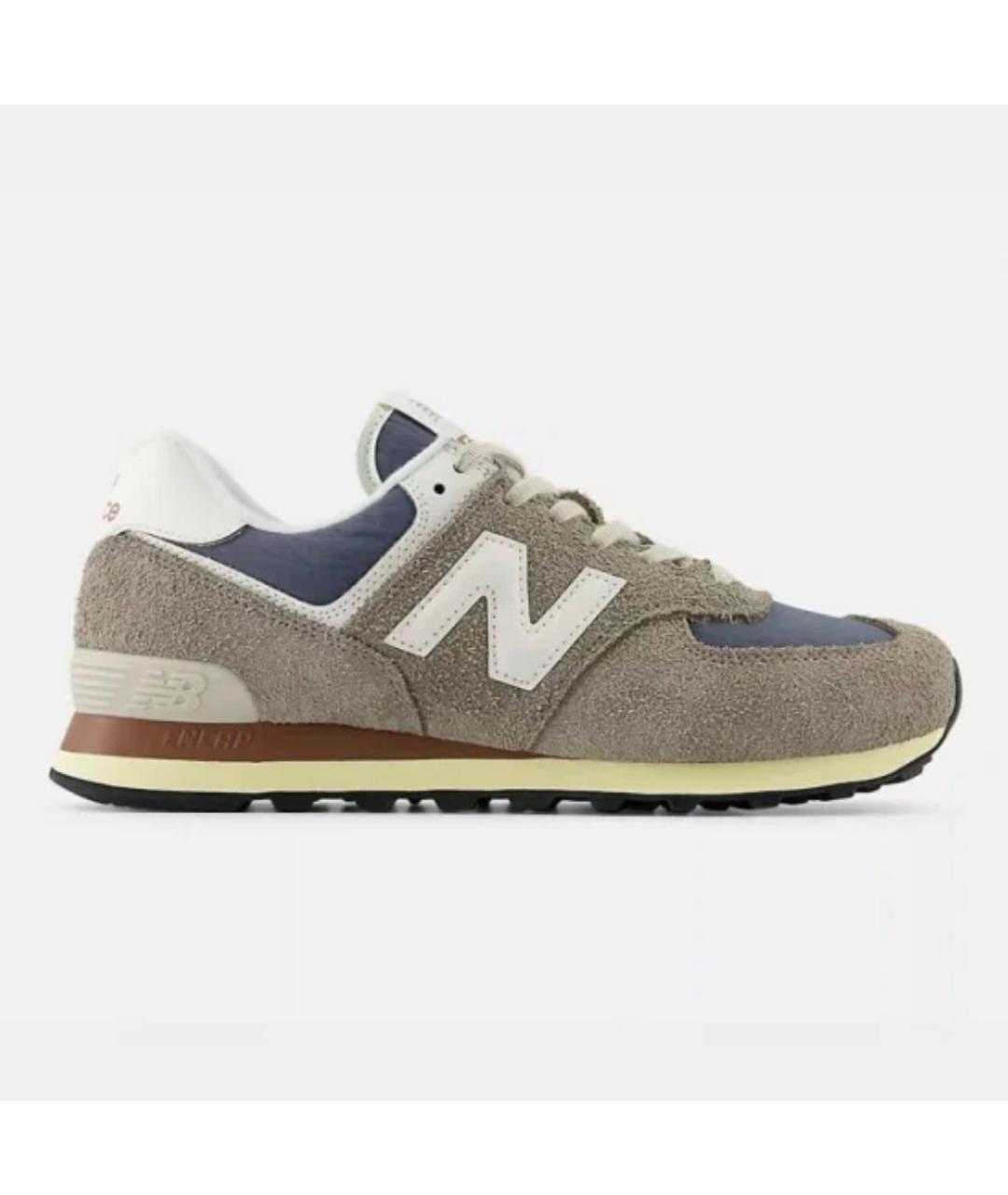 NEW BALANCE Бежевые замшевые низкие кроссовки / кеды, фото 7