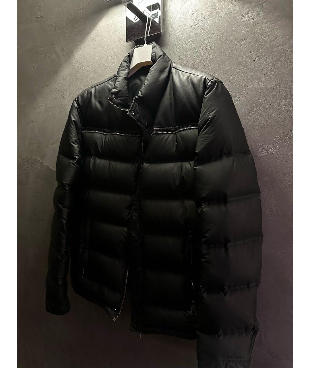 JUST CAVALLI Черный кожаный пуховик, фото 6