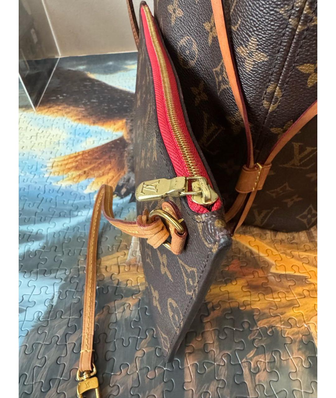 LOUIS VUITTON Коричневая сумка тоут, фото 8