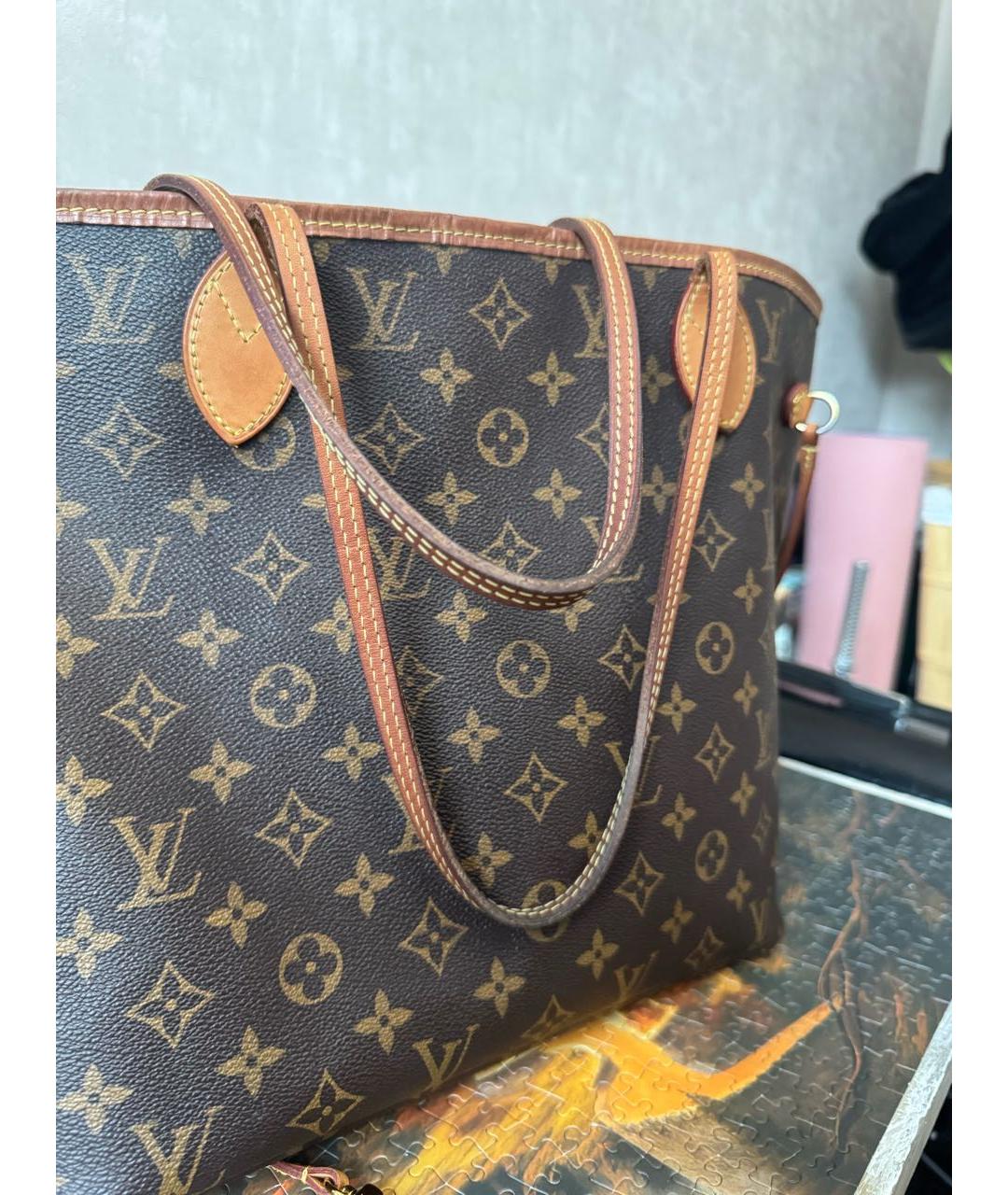 LOUIS VUITTON Коричневая сумка тоут, фото 6