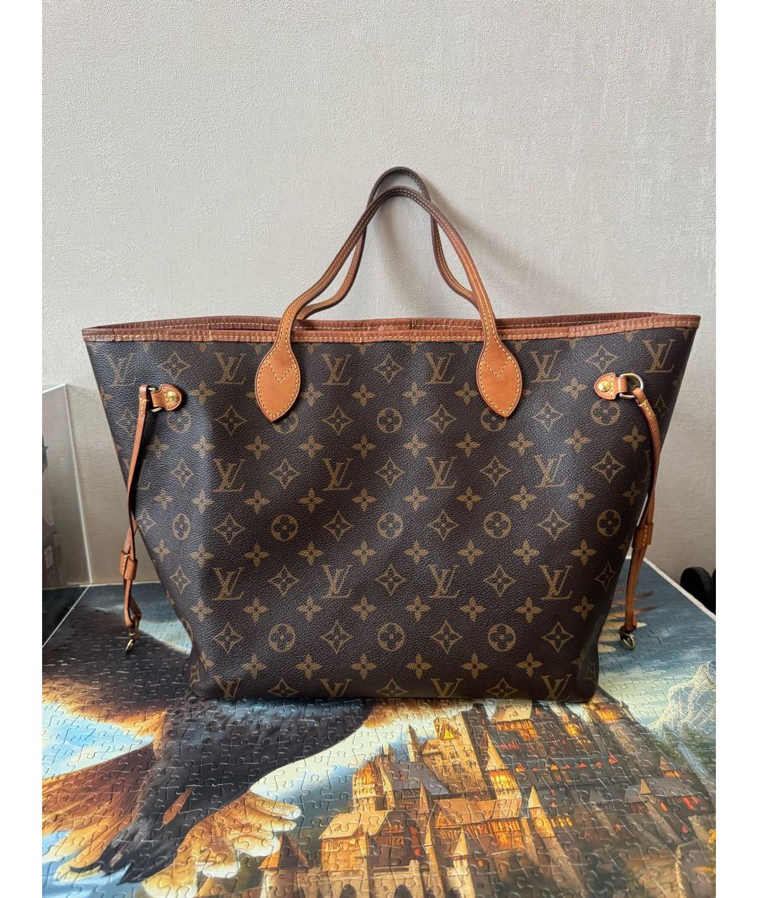 LOUIS VUITTON Коричневая сумка тоут, фото 3