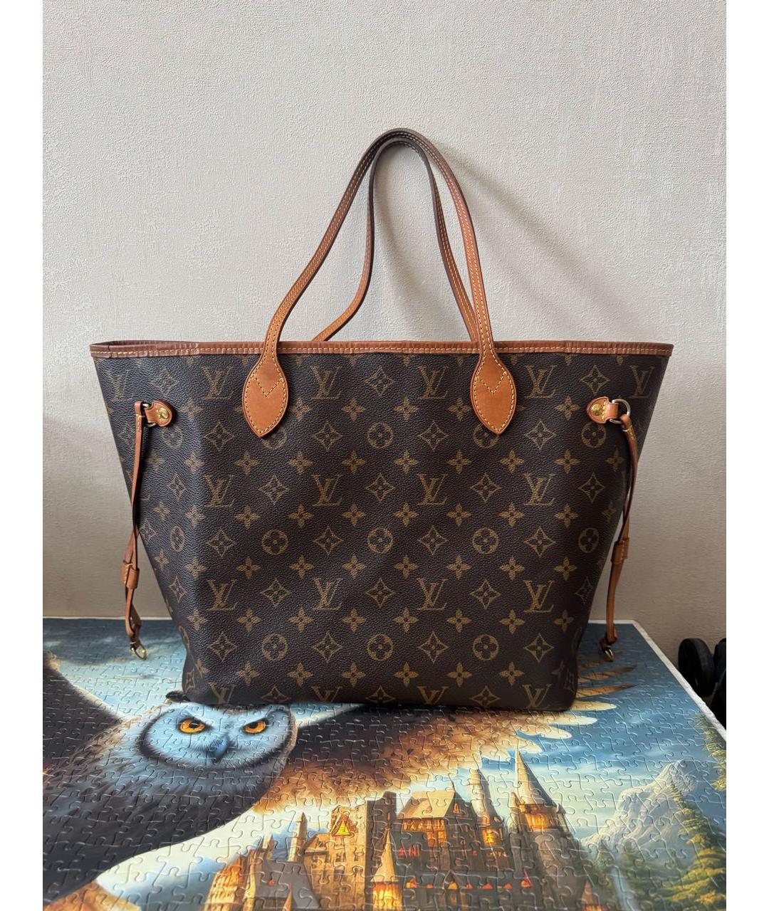 LOUIS VUITTON Коричневая сумка тоут, фото 9