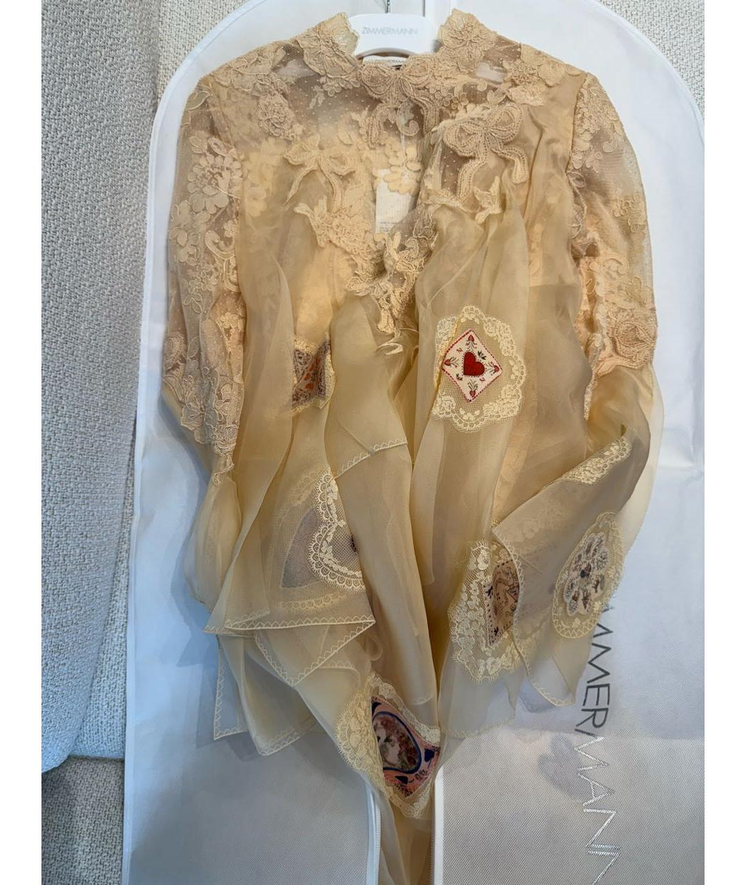 ZIMMERMANN Желтое шифоновое коктейльное платье, фото 9