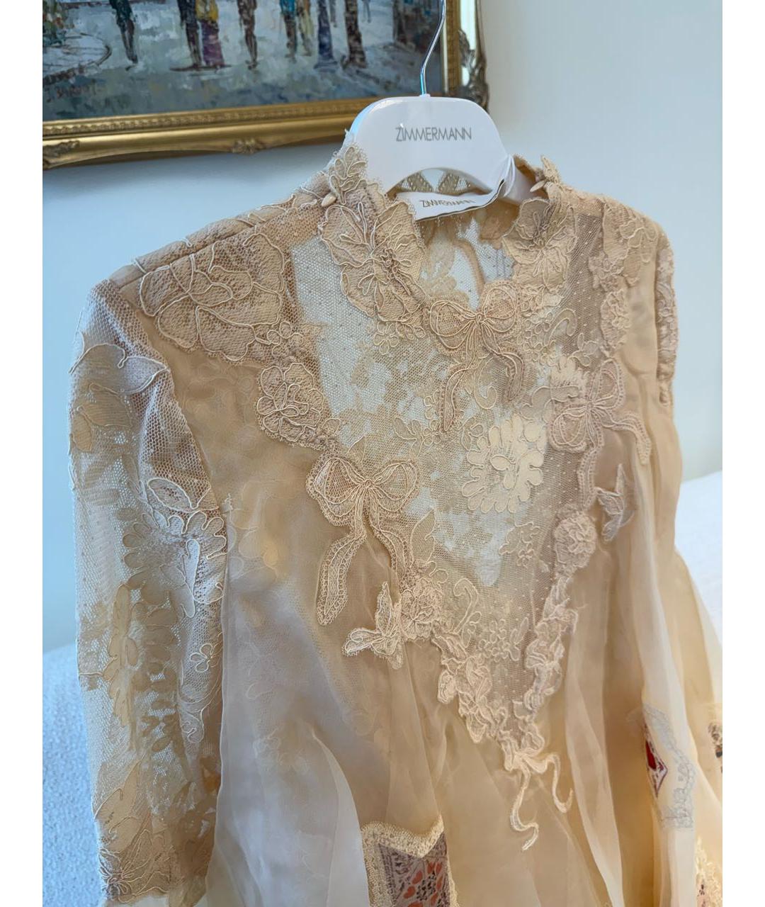 ZIMMERMANN Желтое шифоновое коктейльное платье, фото 3