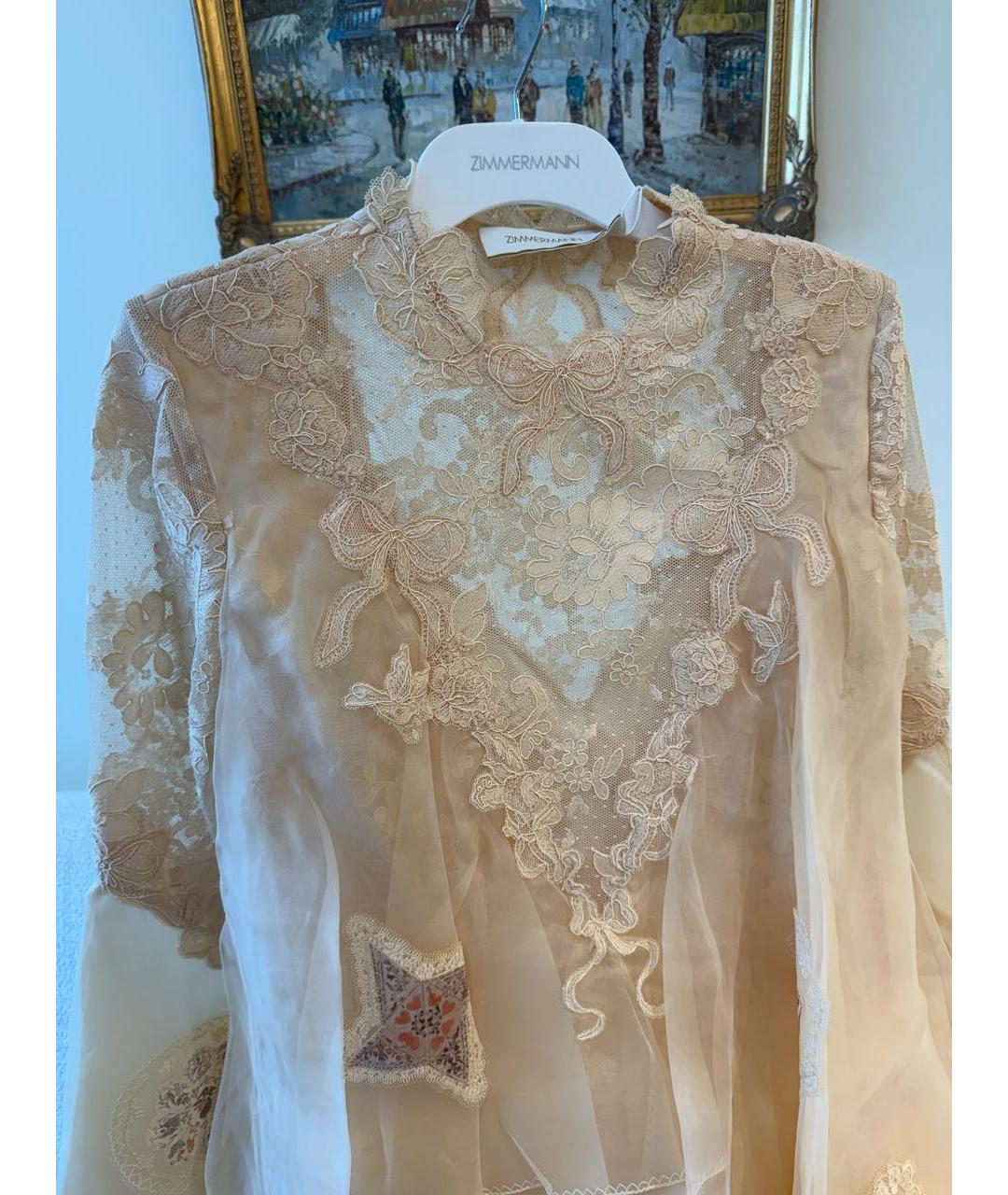 ZIMMERMANN Желтое шифоновое коктейльное платье, фото 7