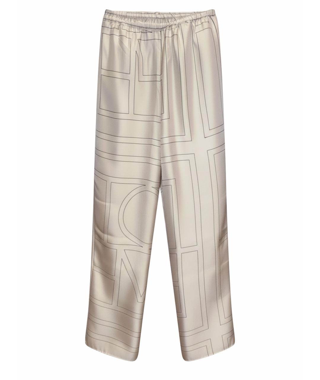 TOTEME Горчичные шелковые прямые брюки, фото 1