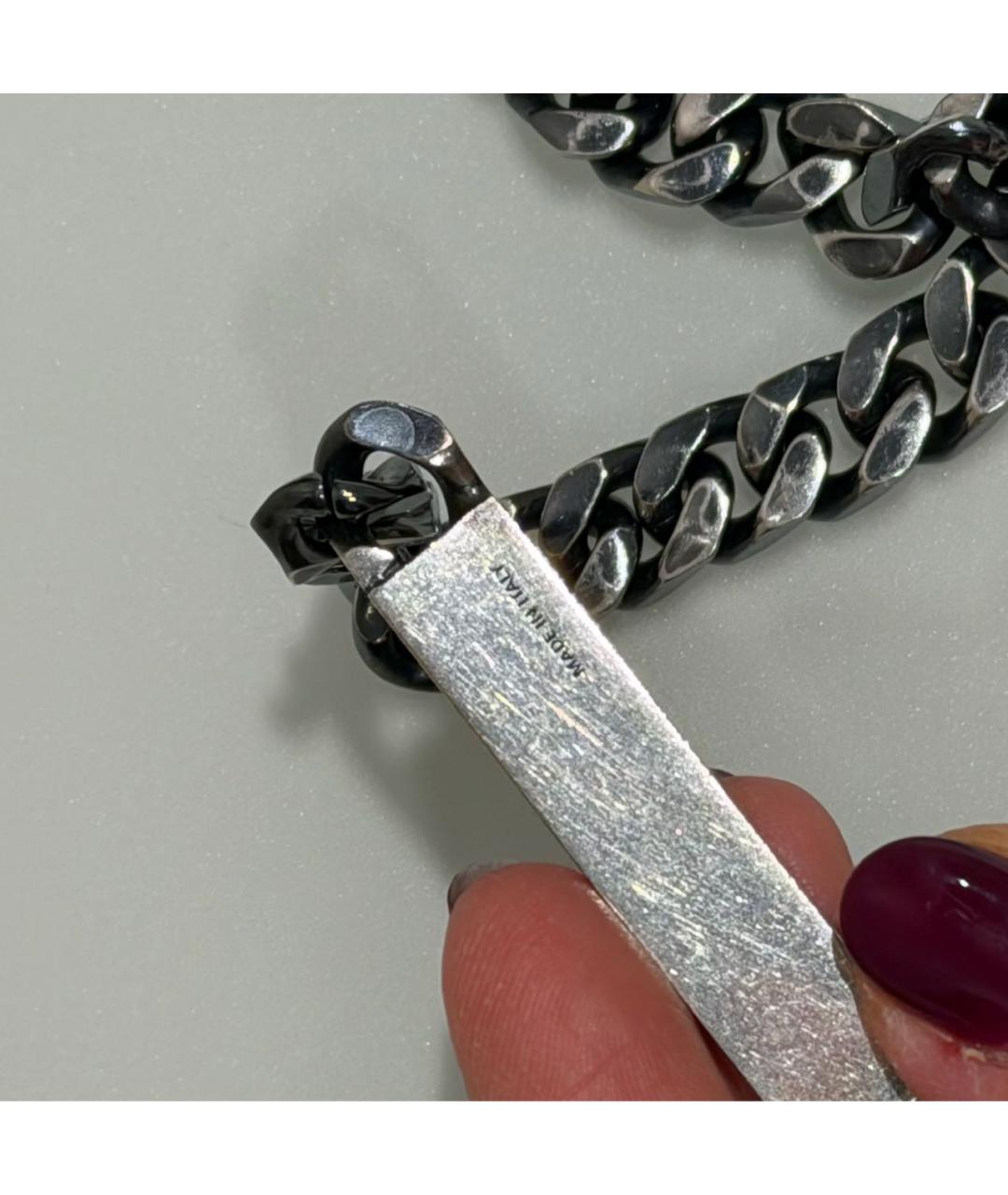 MM6 MAISON MARGIELA Серебряное латунное колье, фото 4