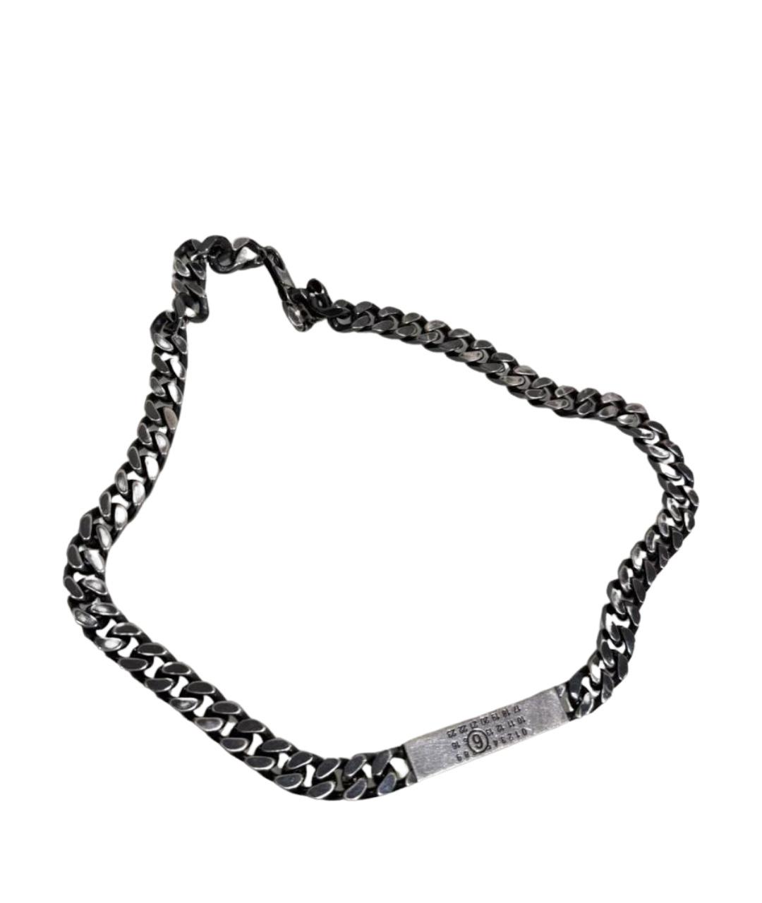 MM6 MAISON MARGIELA Серебряное латунное колье, фото 1