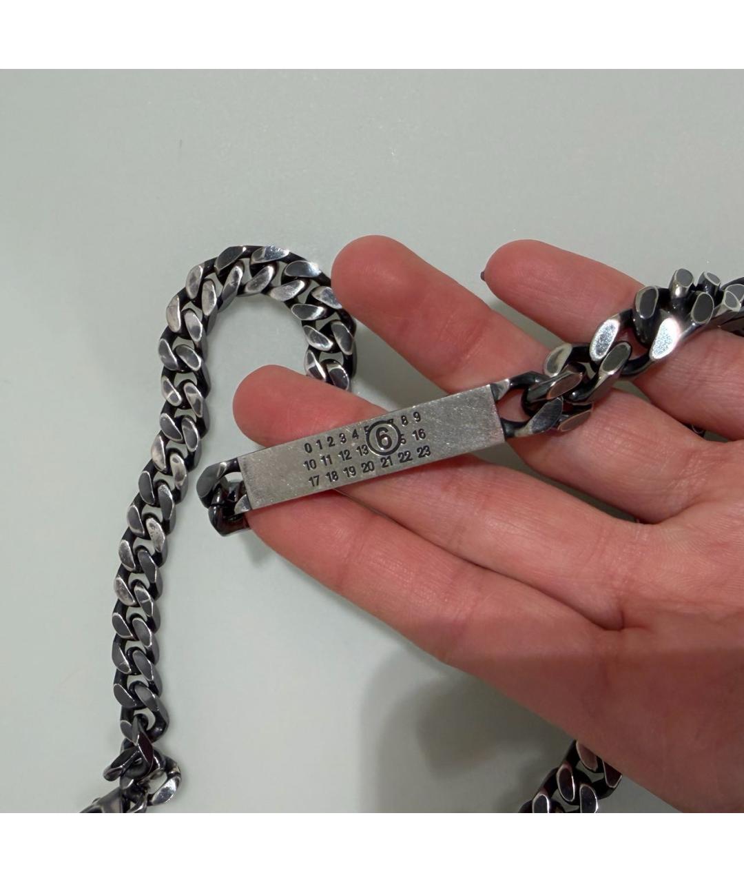 MM6 MAISON MARGIELA Серебряное латунное колье, фото 2