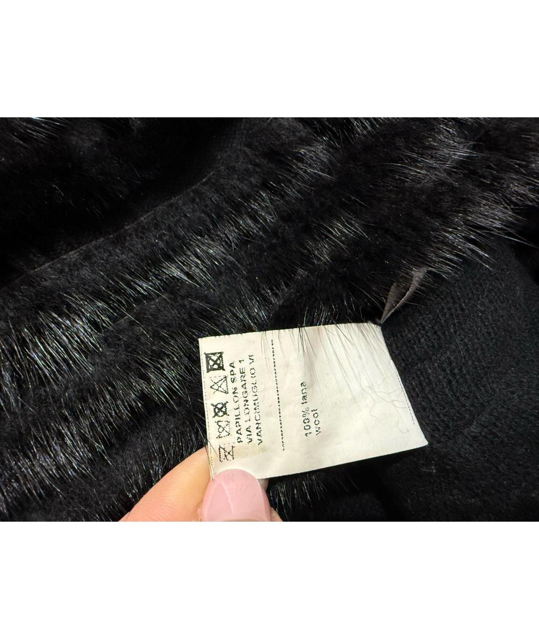 GIULIANA TESO Черное меховое пальто, фото 6