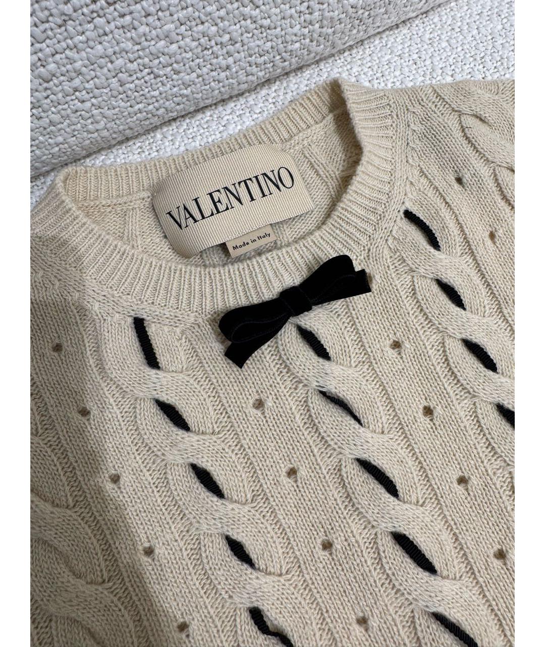 VALENTINO Золотой хлопковый джемпер / свитер, фото 3