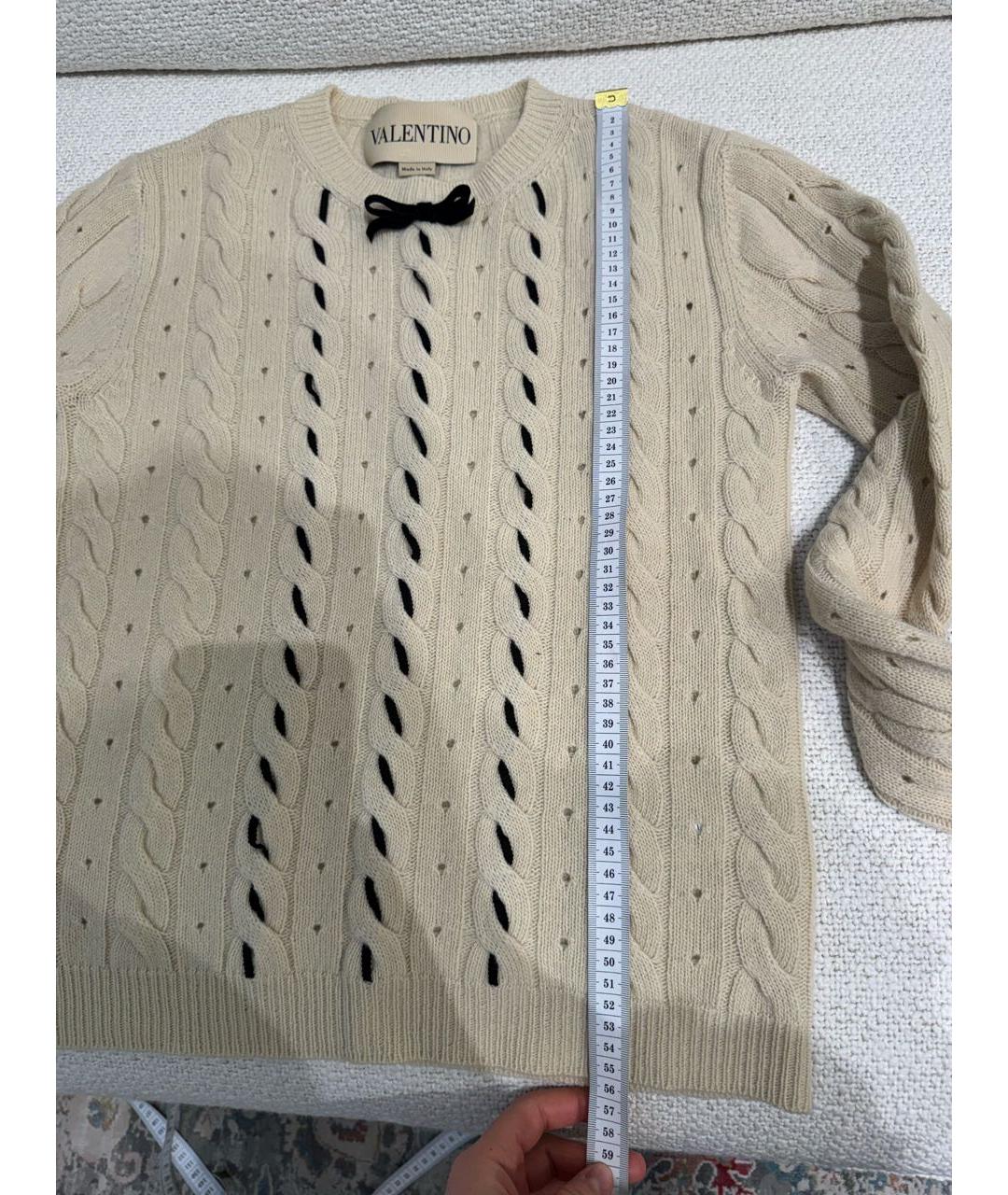 VALENTINO Золотой хлопковый джемпер / свитер, фото 7