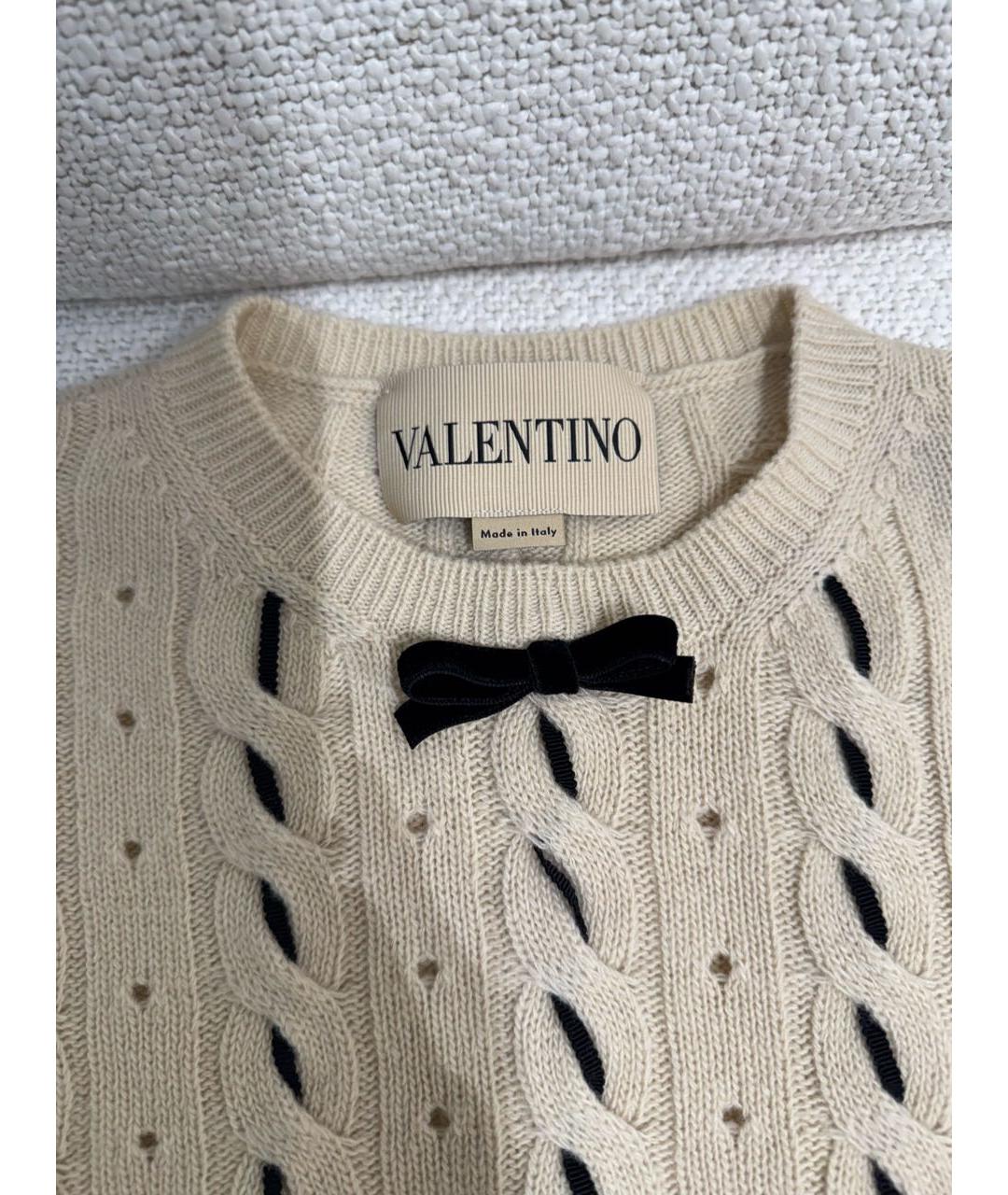 VALENTINO Золотой хлопковый джемпер / свитер, фото 4