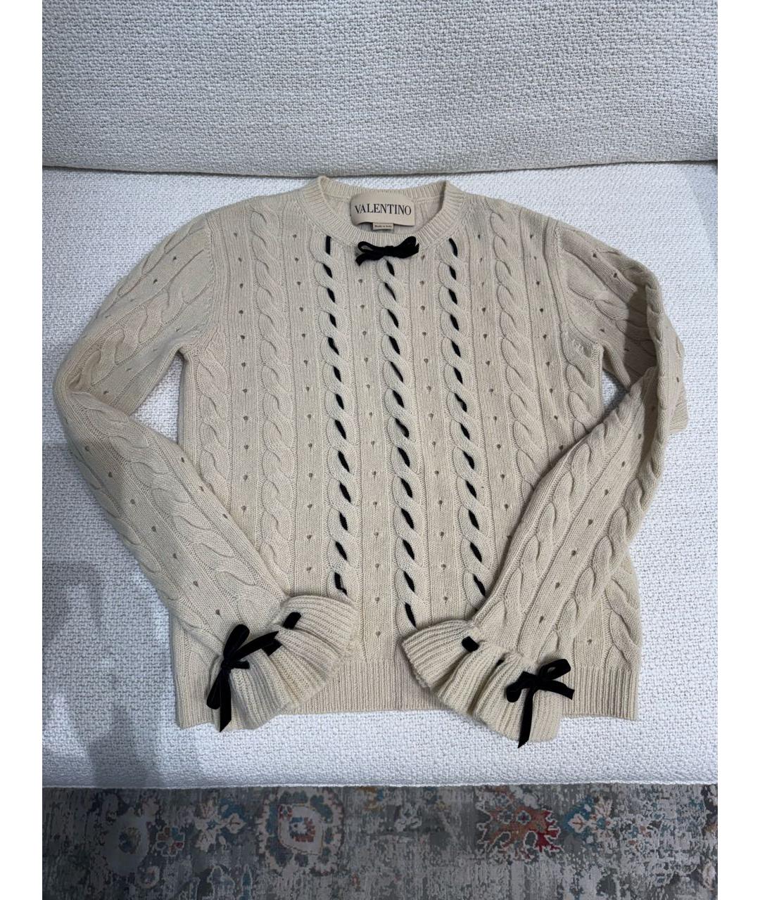 VALENTINO Золотой хлопковый джемпер / свитер, фото 9