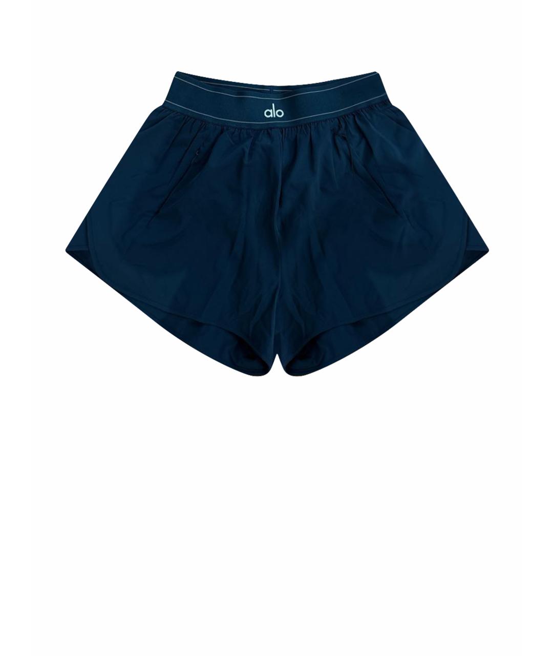 ALO YOGA Темно-синие полиэстеровые спортивные брюки и шорты, фото 1