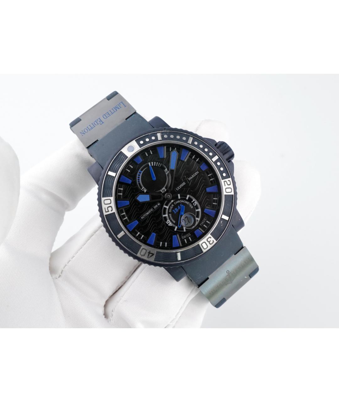 Ulysse Nardin Синие стальные часы, фото 4