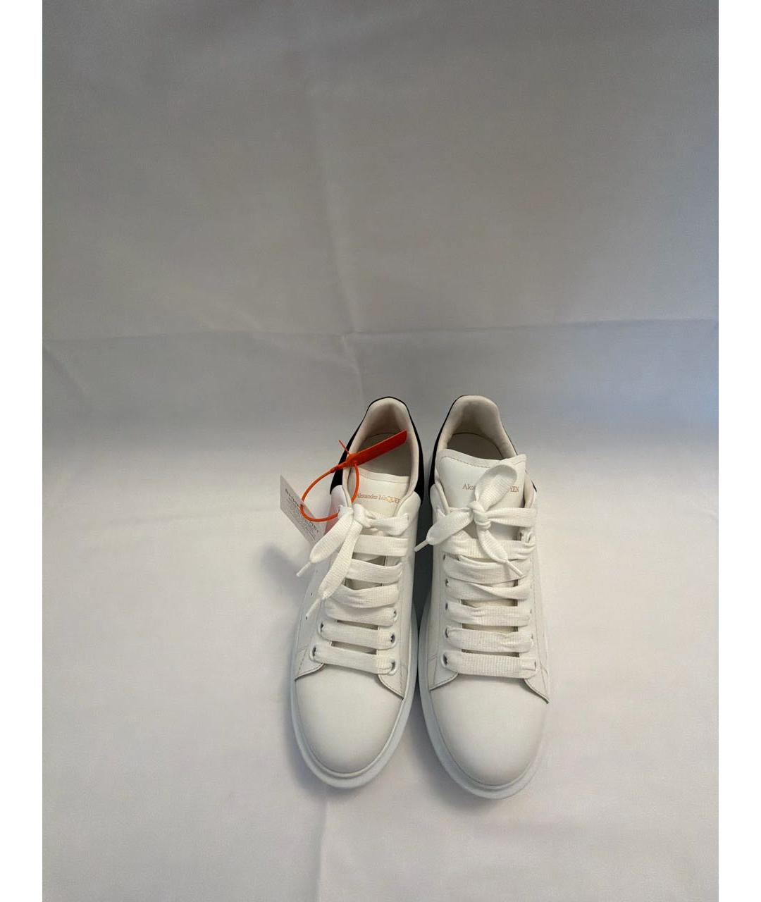 ALEXANDER MCQUEEN Белые кожаные кеды, фото 2