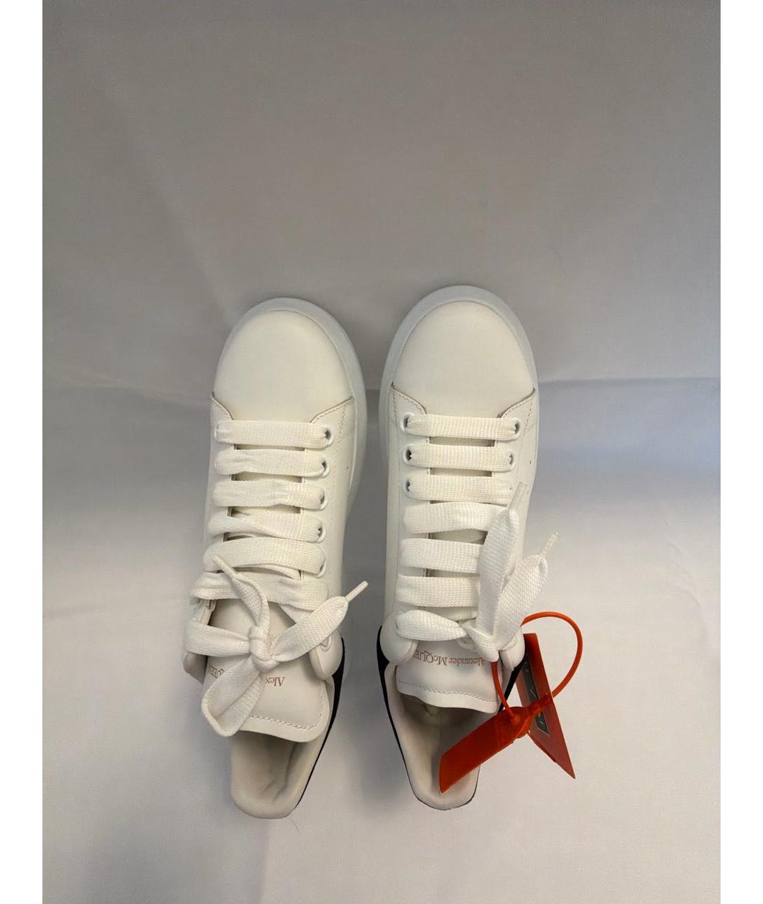 ALEXANDER MCQUEEN Белые кожаные кеды, фото 3