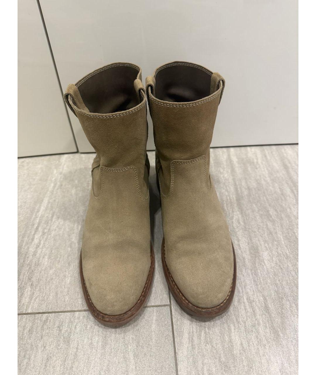 ISABEL MARANT Хаки замшевые полусапоги, фото 2