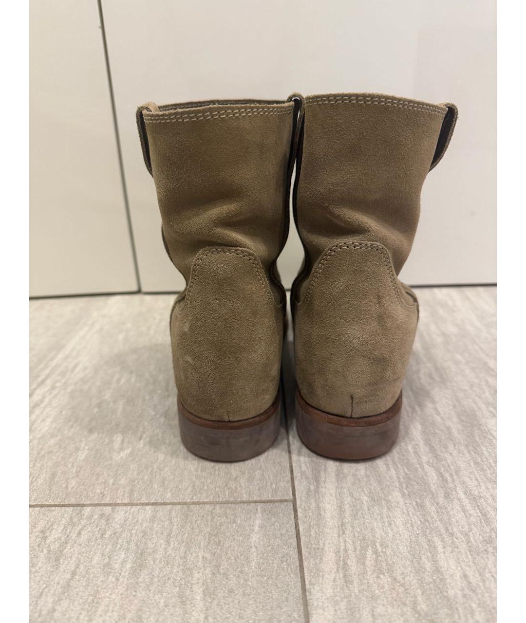 ISABEL MARANT Хаки замшевые полусапоги, фото 4
