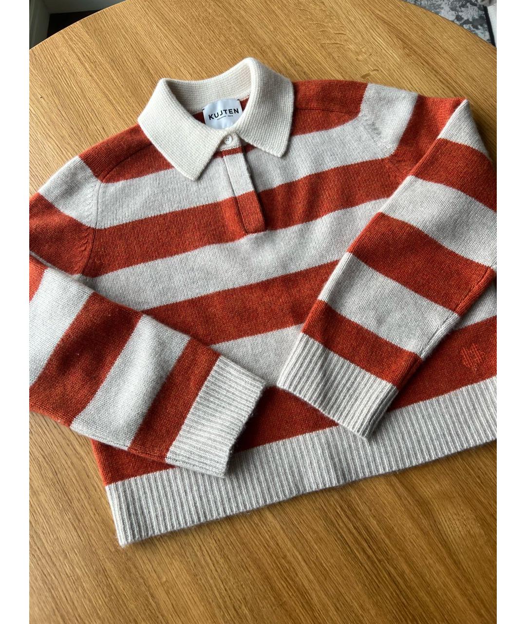 KUJITEN Оранжевый хлопковый джемпер / свитер, фото 5