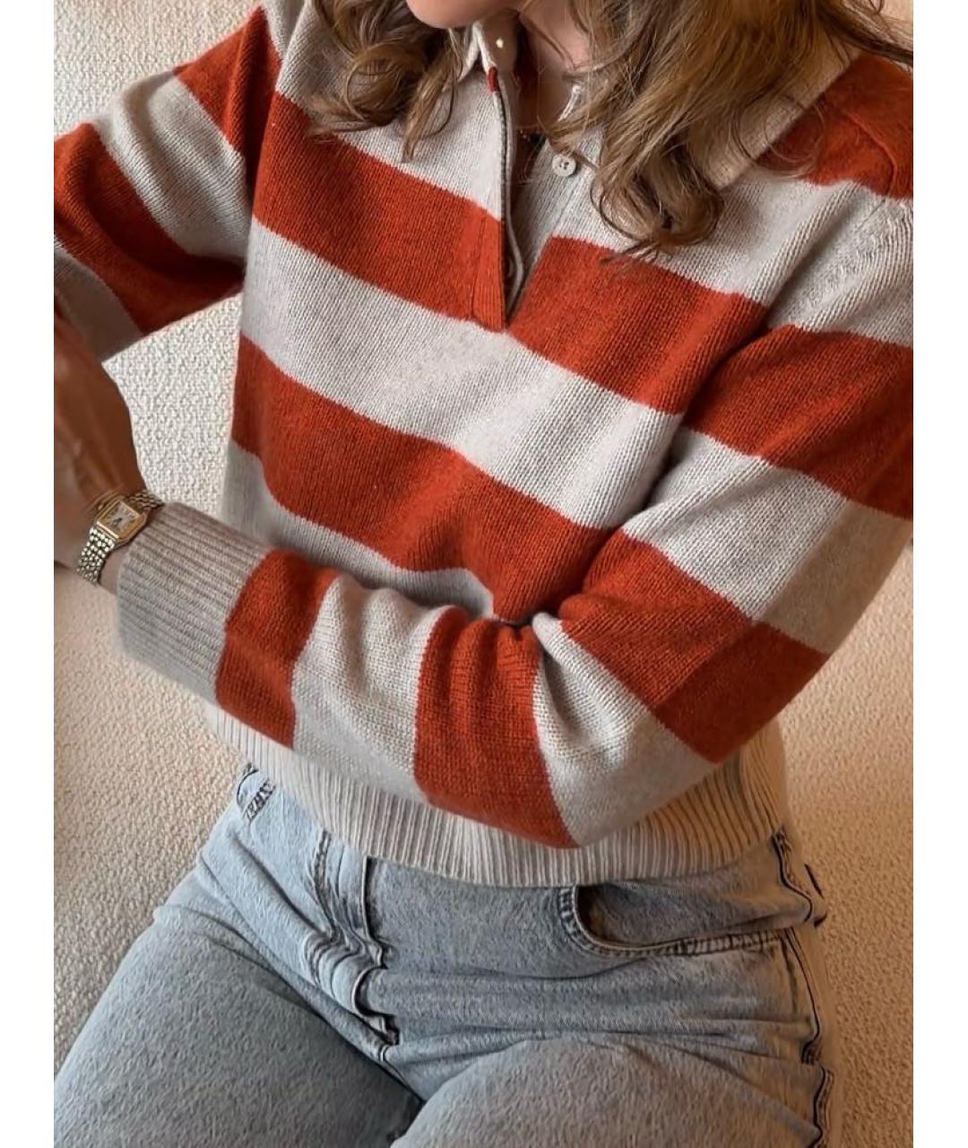 KUJITEN Оранжевый хлопковый джемпер / свитер, фото 8