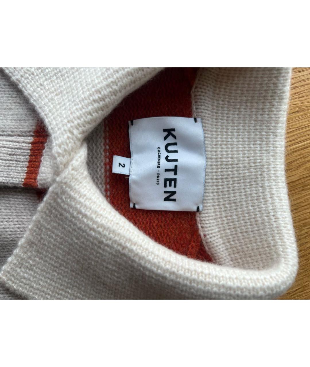 KUJITEN Оранжевый хлопковый джемпер / свитер, фото 4