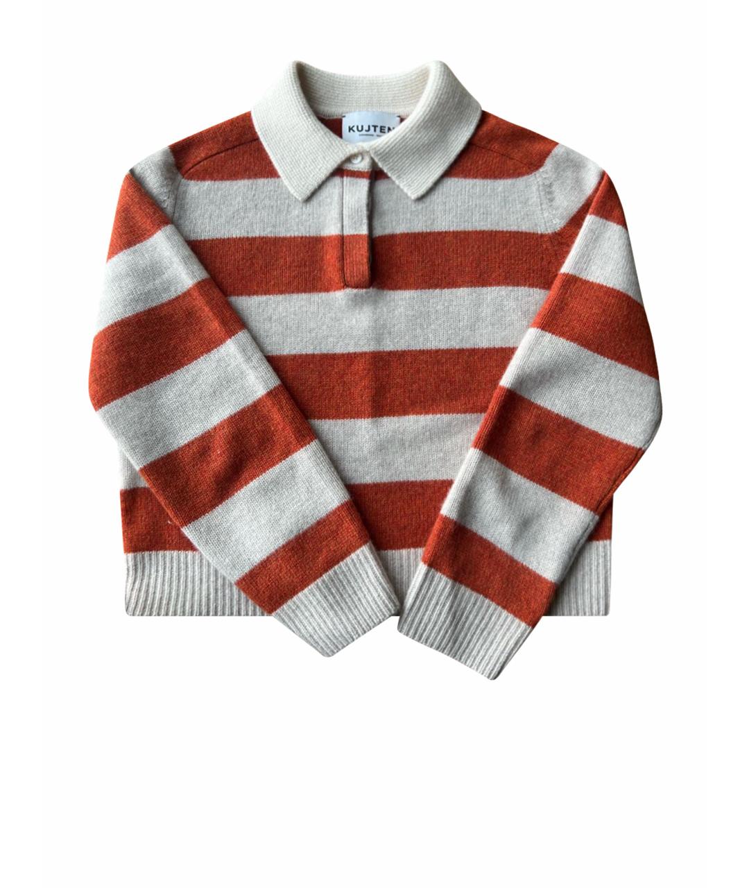 KUJITEN Оранжевый хлопковый джемпер / свитер, фото 1