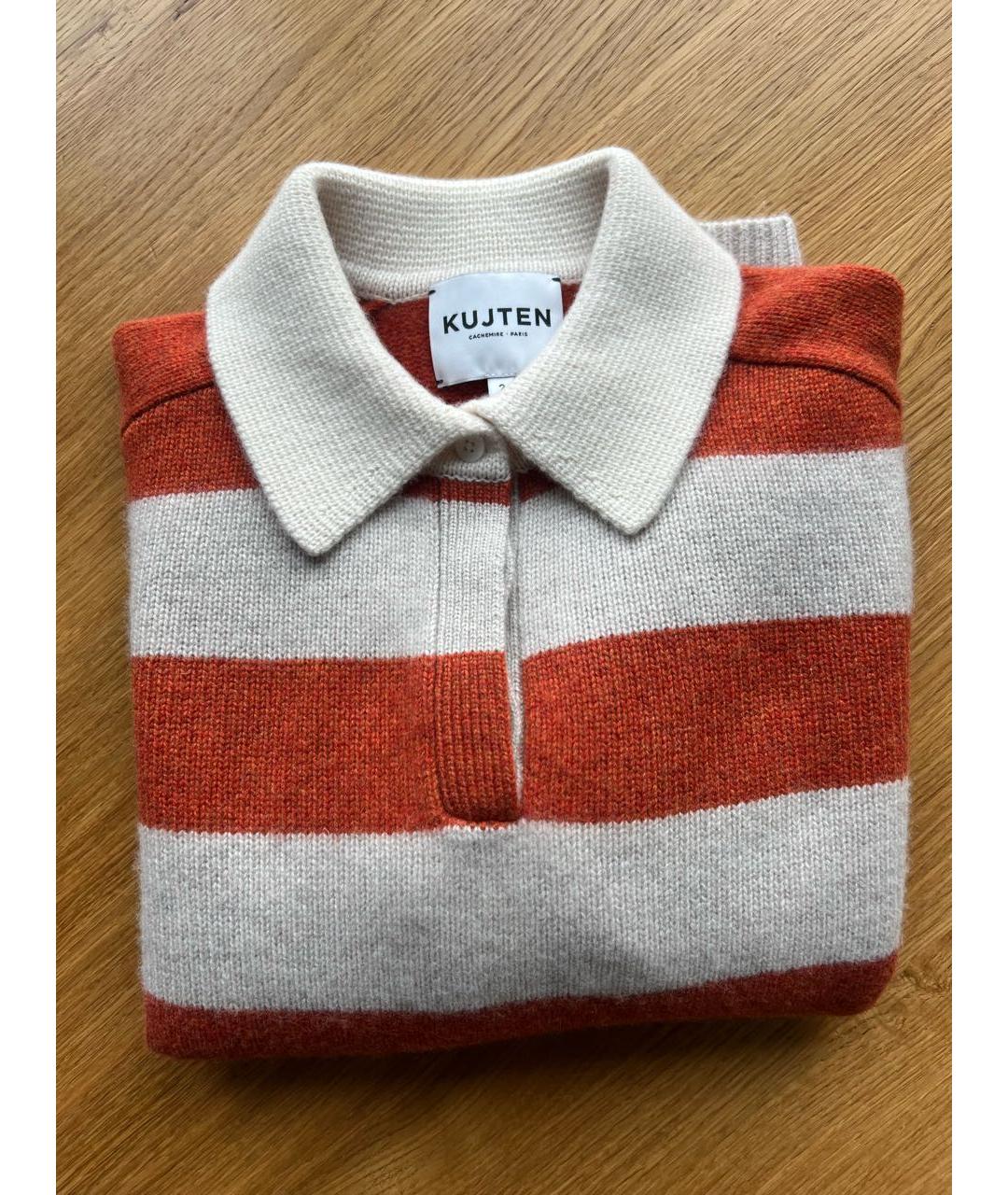 KUJITEN Оранжевый хлопковый джемпер / свитер, фото 6