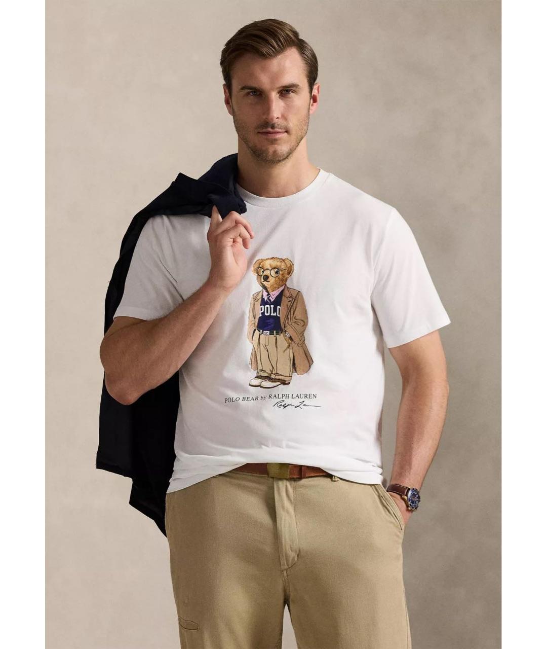 POLO RALPH LAUREN Белая хлопковая футболка, фото 5