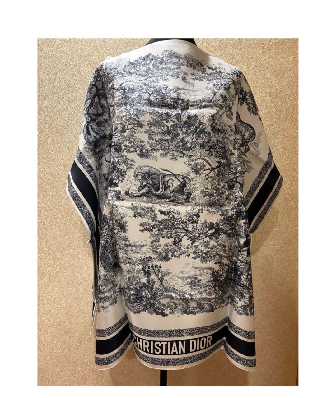 CHRISTIAN DIOR Темно-синяя шелковая блузы, фото 2