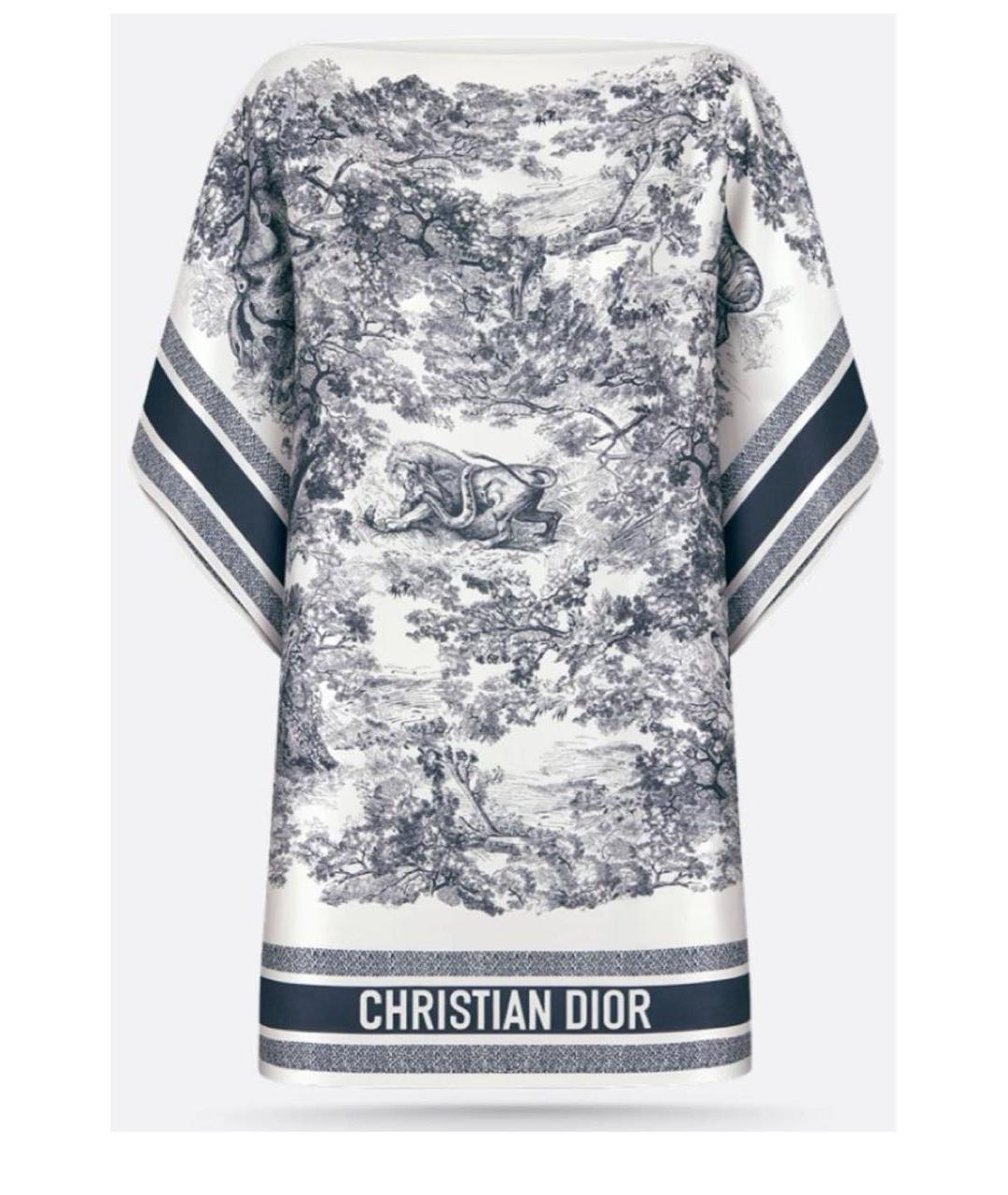 CHRISTIAN DIOR Темно-синяя шелковая блузы, фото 6